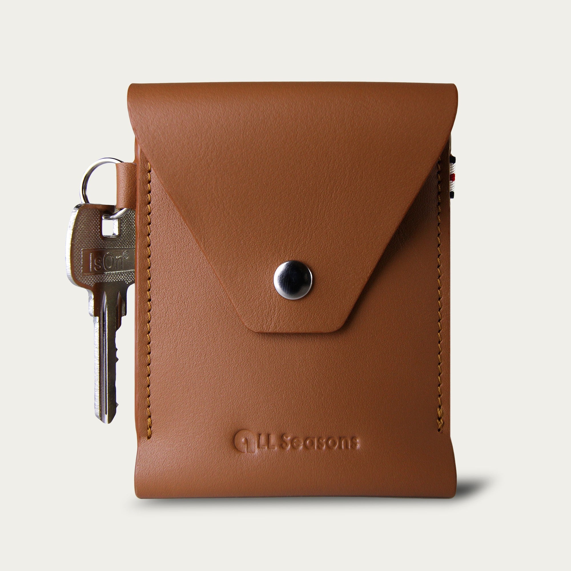 กระเป๋าใส่บัตร มีฝาปิด Leather Fold Card Cover [CARD V.11]