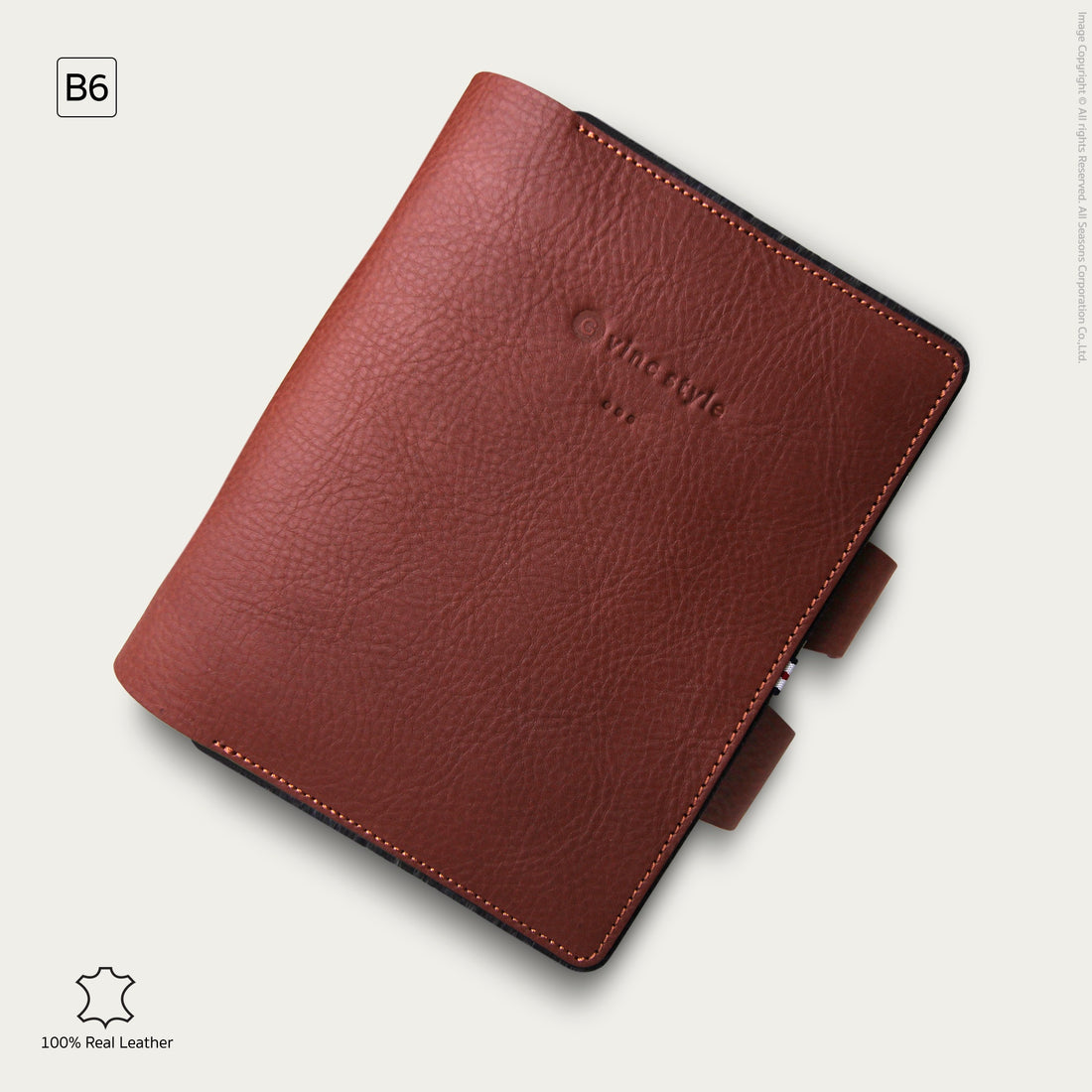 Leather Pen Lock [Type-B] Notebook B6