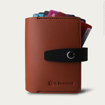 กระเป๋าใส่บัตร สลักชื่อฟรี หนังเทียม Personalized PU Bifold Card Holder [CARD V.4]
