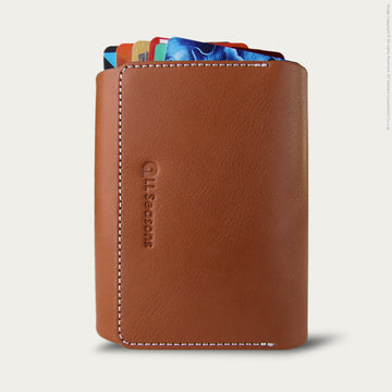 กระเป๋าใส่บัตร สลักชื่อได้ แบบ 3 พับ Personalize PU Trifold Card Holder [CARD V.3.1]