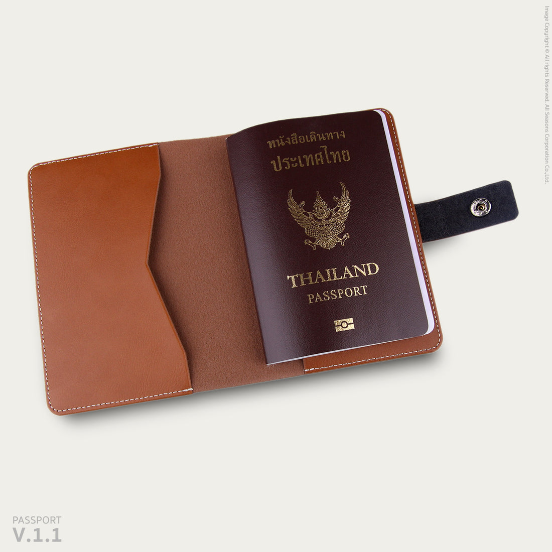 กระเป๋าใส่หนังสือเดินทาง หนังเทียม PU สลักชื่อได้ PU Passport Holder [PASSPORT V.1.1]