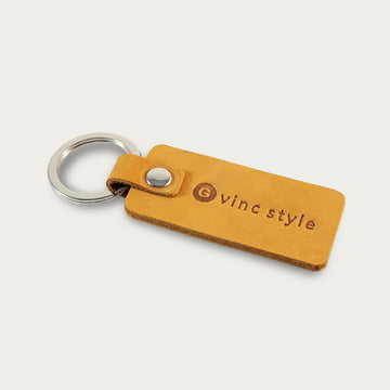พวงกุญแจหนังแท้ Square Keychain